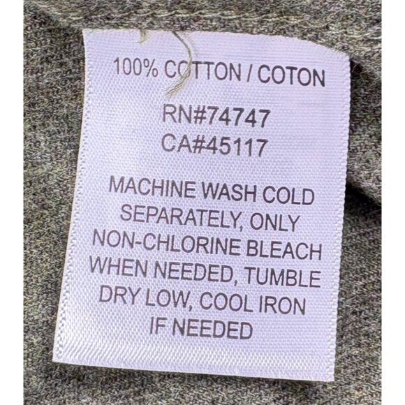 Red Head Brand Men's Green Button-Up Long Sleeve Shirt Med Flannel - Picture 3 of 5